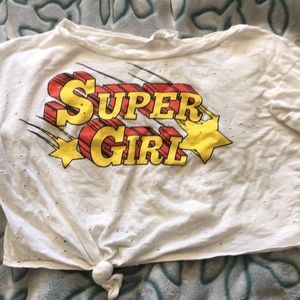 A crop top with little holes all over